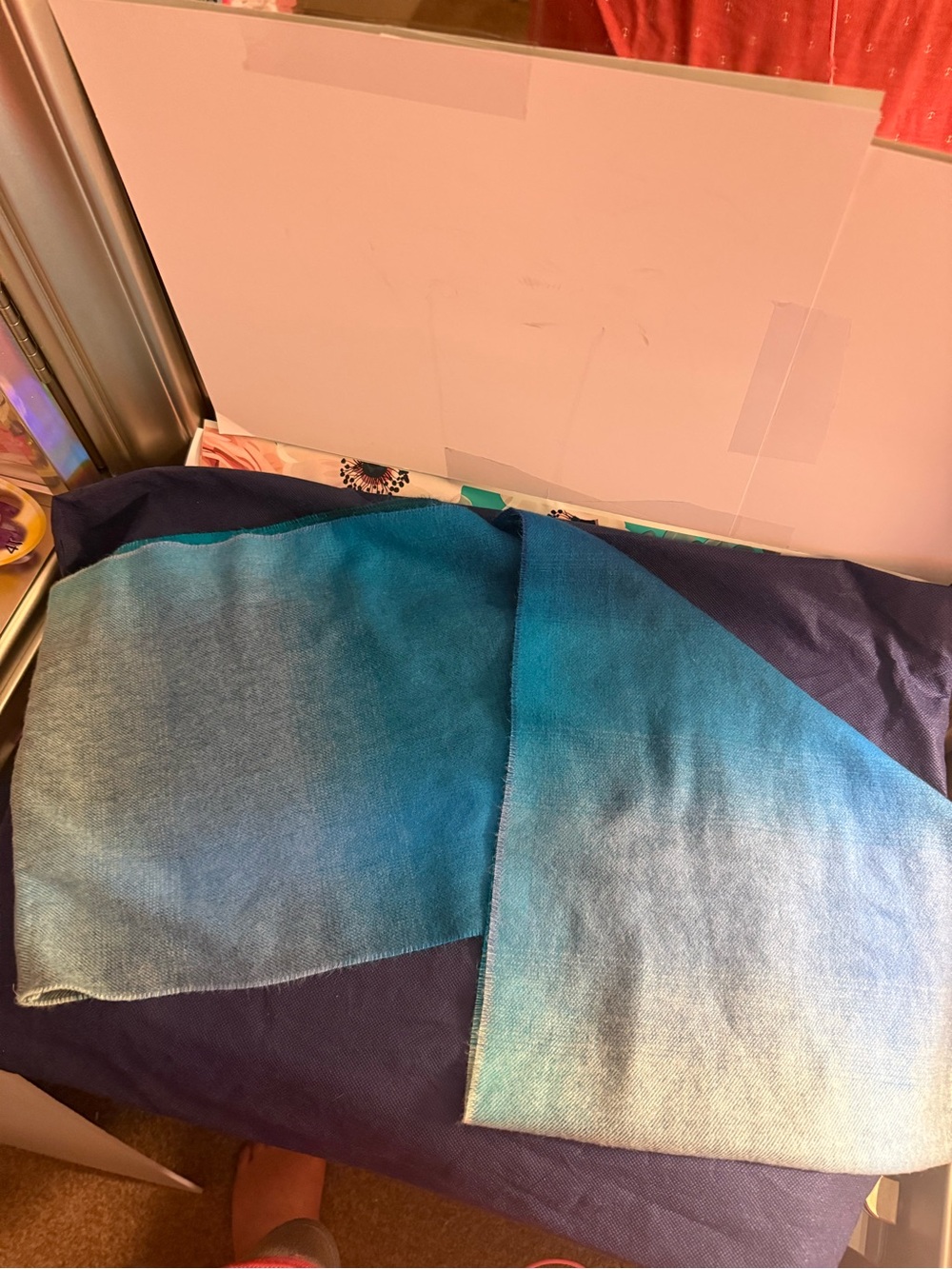 Cashmink by V.FRAAS Blue Ombre Scarf • Made in Germany • Cozy Soft Wrap